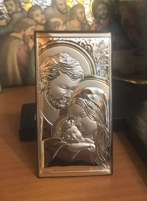 Iconita argintata - Familia Sfanta - 10x5cm